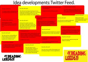 Idea developments for the Twitter Feed