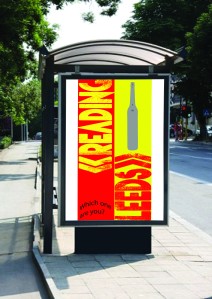 Bus billboard design banner copy